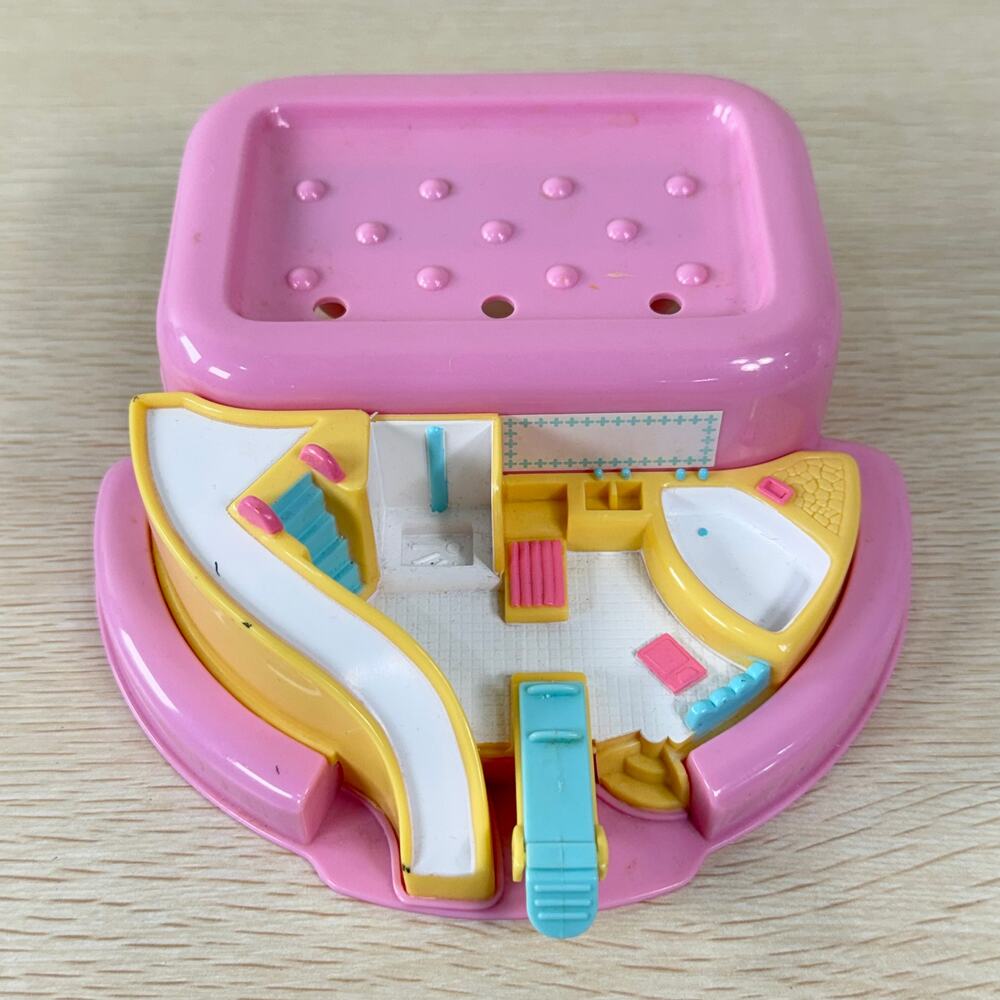 Vintage 90s Bluebird Polly Pocket Bathtime Soap Dish PINK #6686 1992 Toys R Us